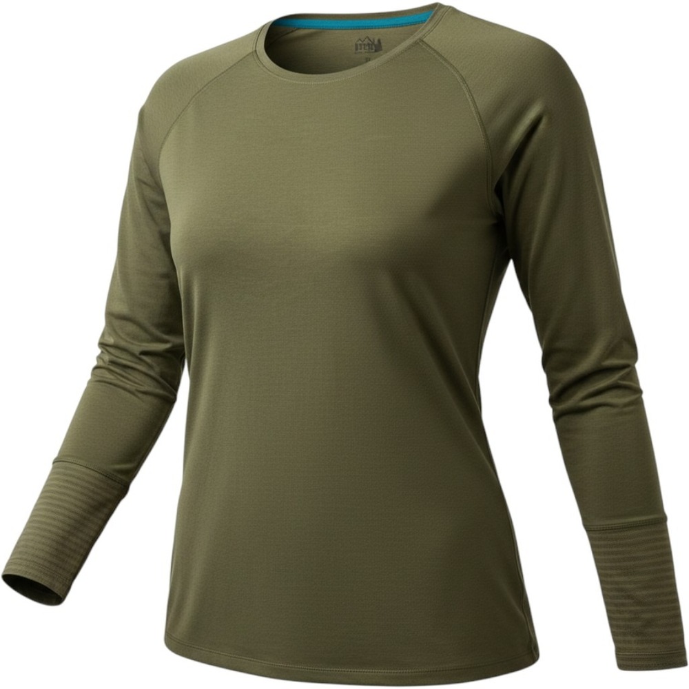 REI Co-op Sahara Long Sleeve T-Shirt Womens XL Olive Green Mesh Vent Hiking Top